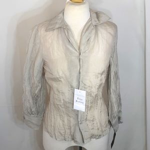 Ralph Lauren Black Label long sleeve button-down blouse new with tags size 6